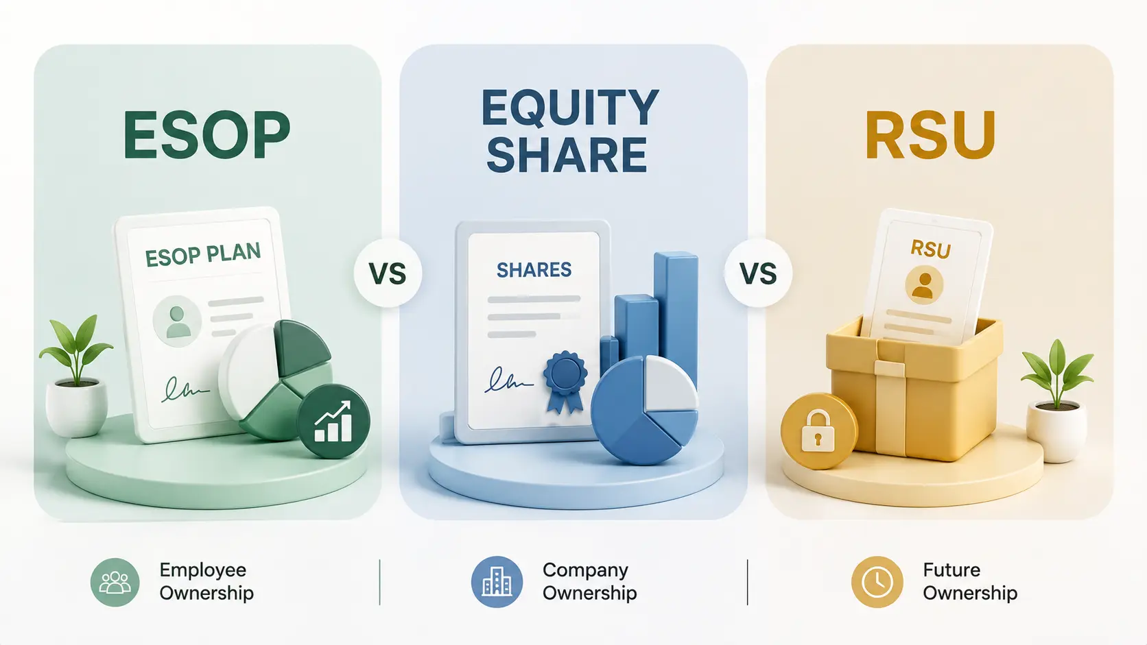 ESOP vs Equity Shares vs RSU: Understanding Employee Equity